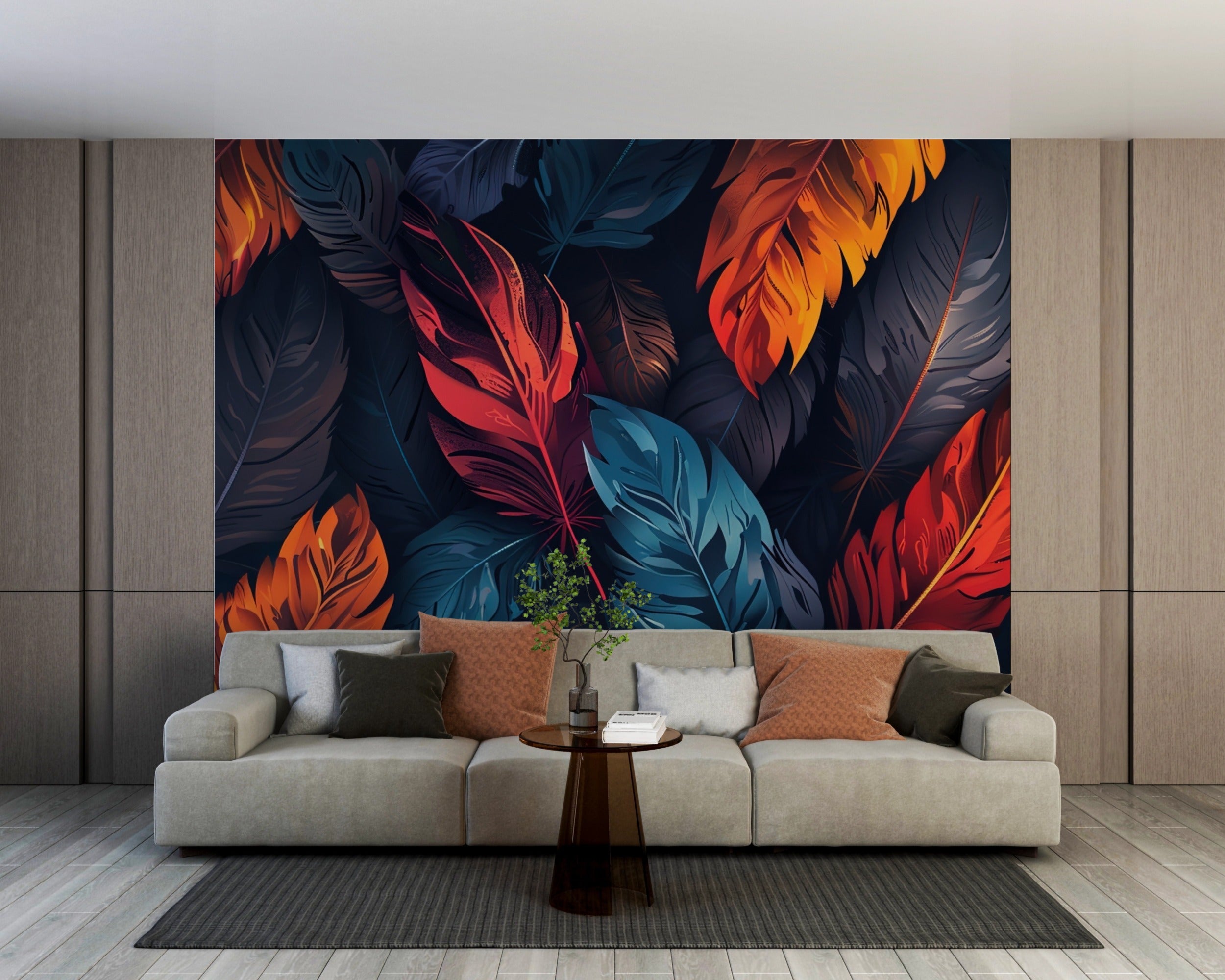 Colorful Feathers Wallpaper