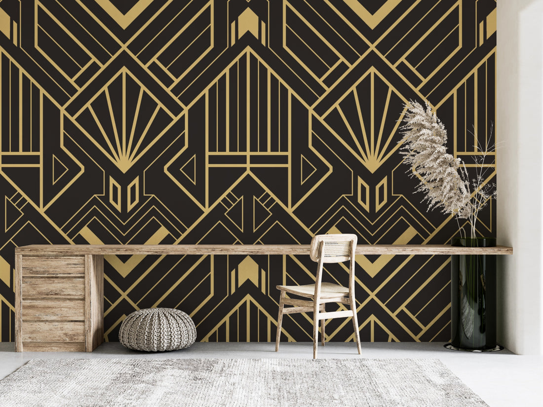 Golden Ancient Pattern Wallpaper