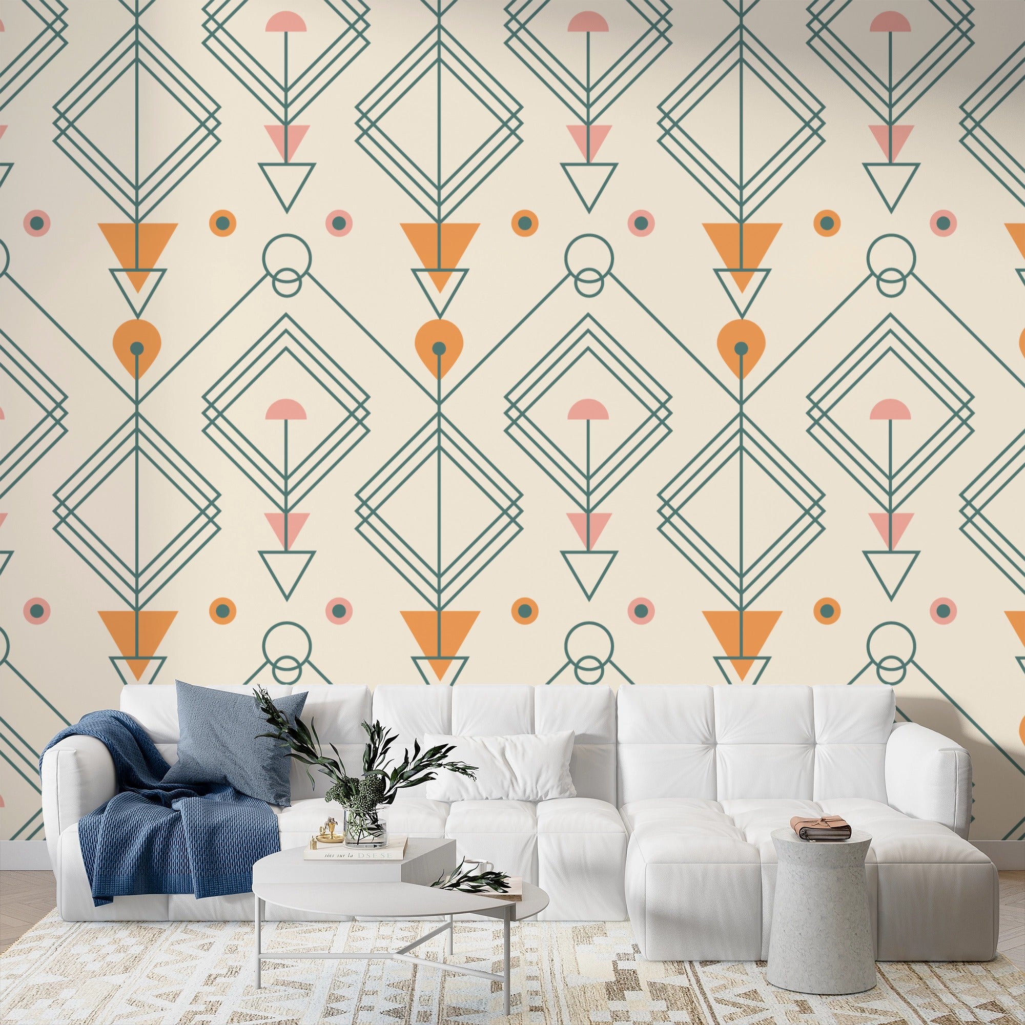 Abstract Orange Pattern Wallpaper