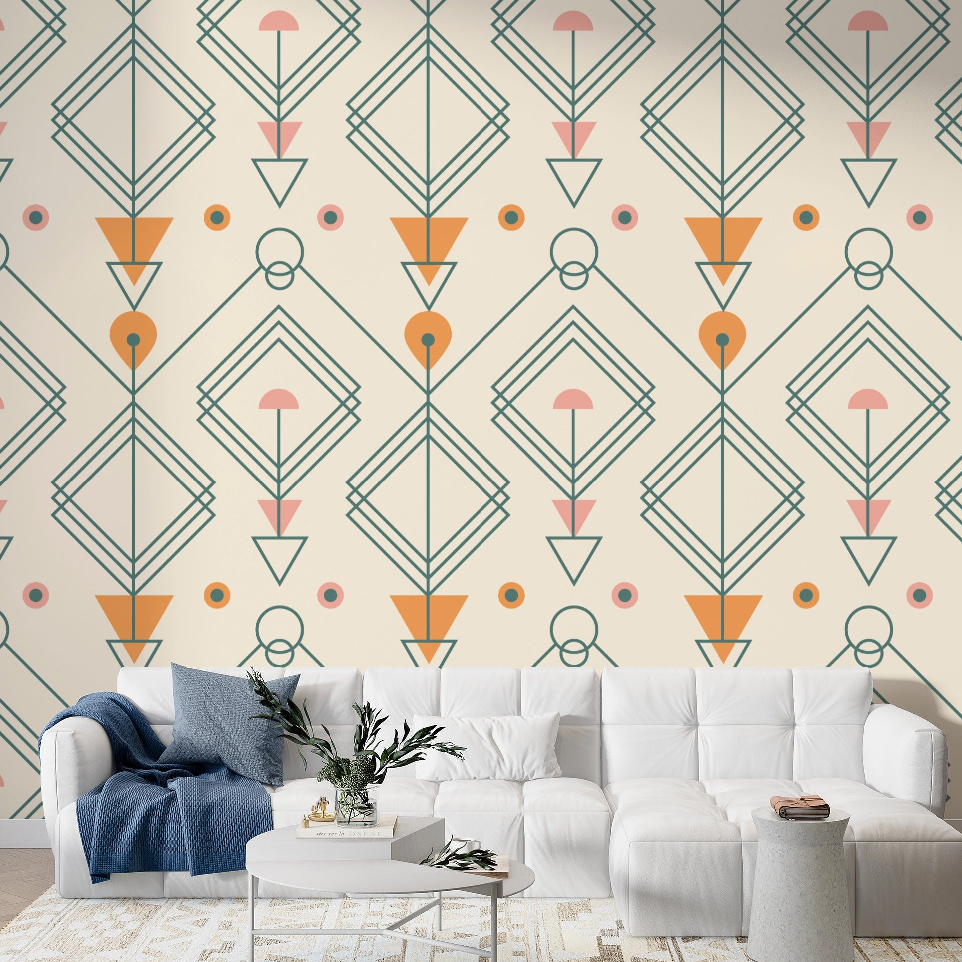 Abstract Orange Pattern Wallpaper