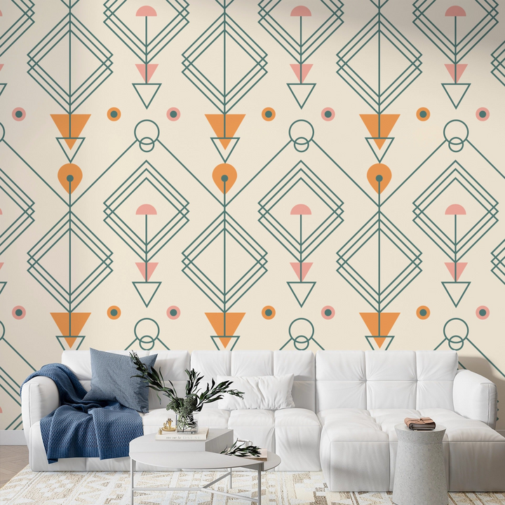 Abstract Orange Pattern Wallpaper