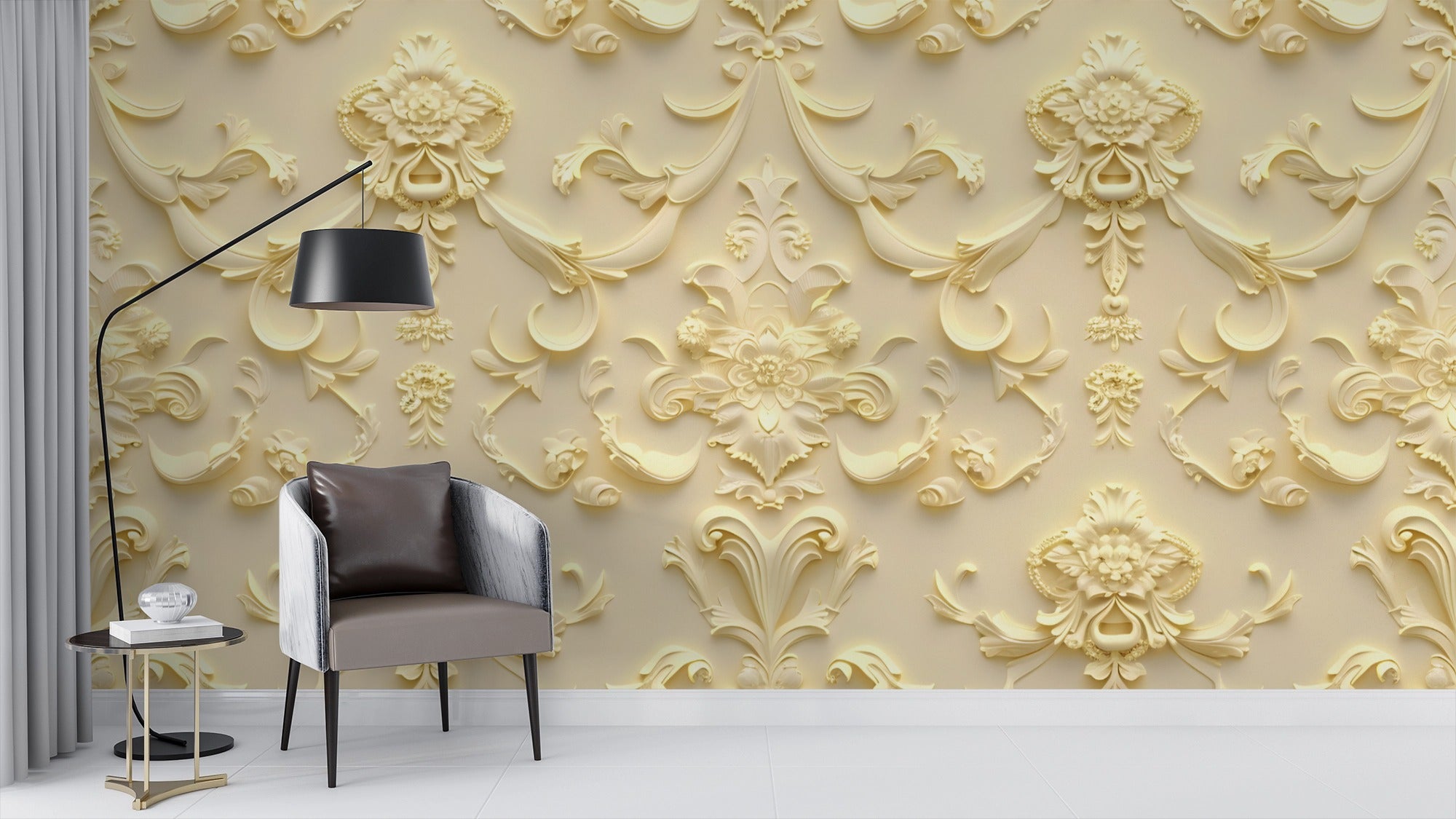 Golden Engraved Wallpaper