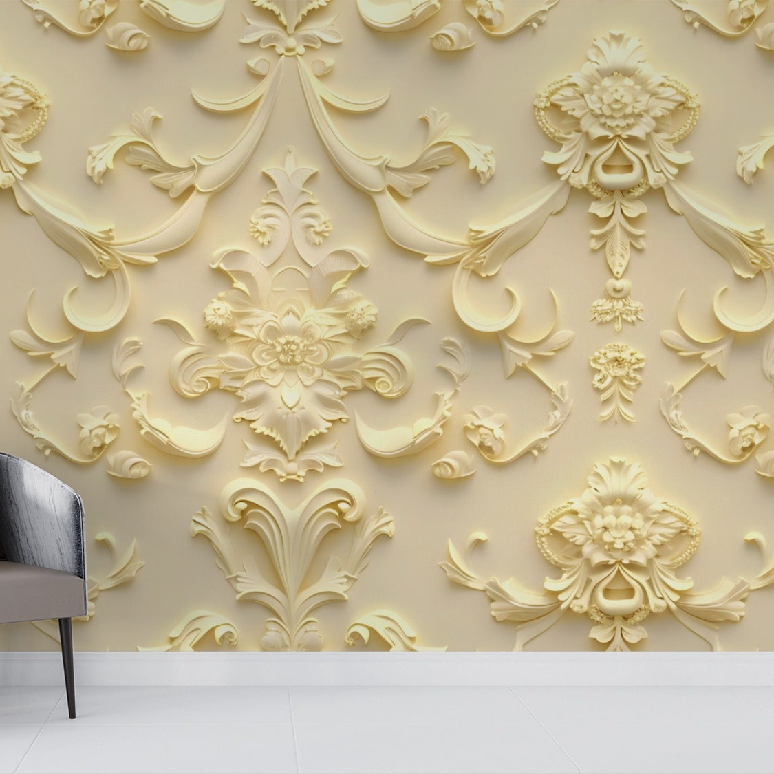 Golden Engraved Wallpaper