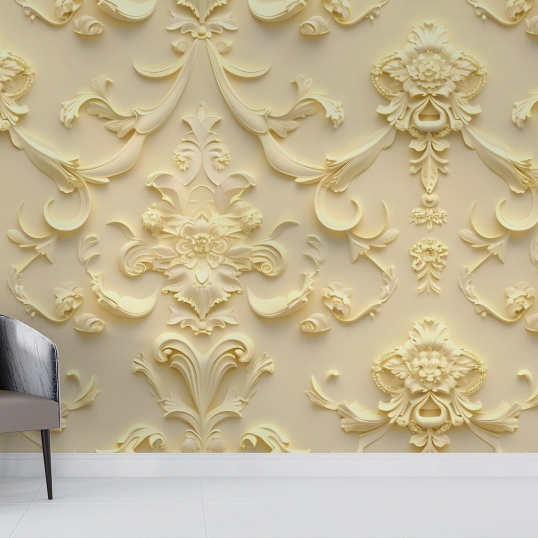 Golden Engraved Wallpaper