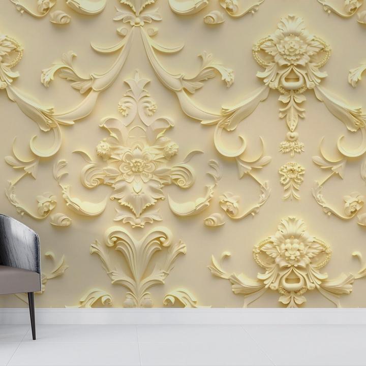 Golden Engraved Wallpaper