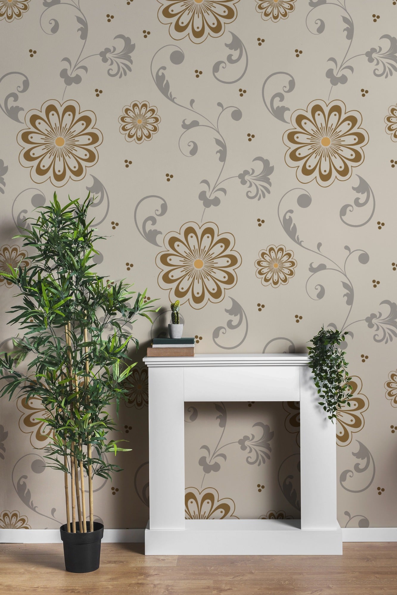 Flowers on the Wall Wallpaper