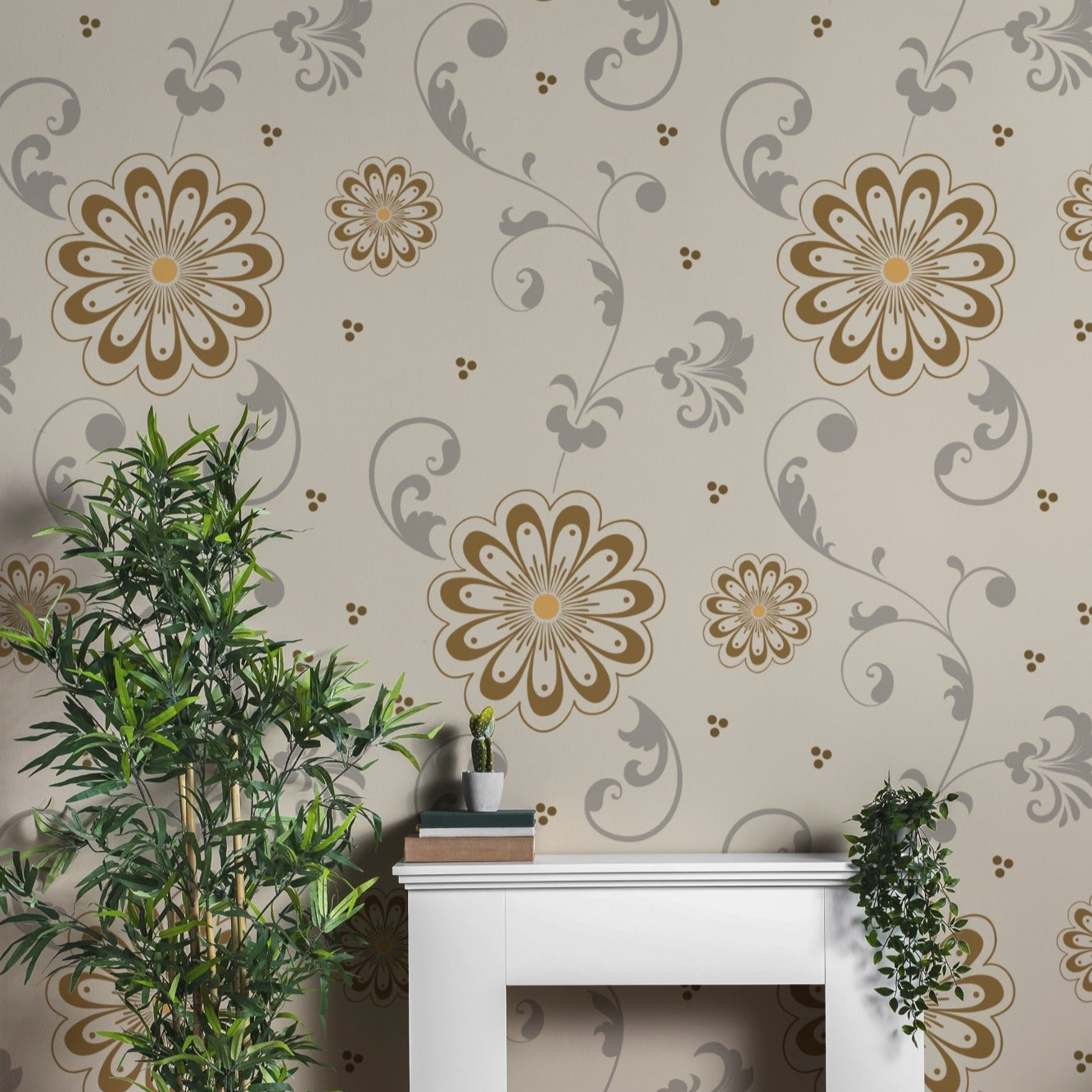 Flowers on the Wall Wallpaper