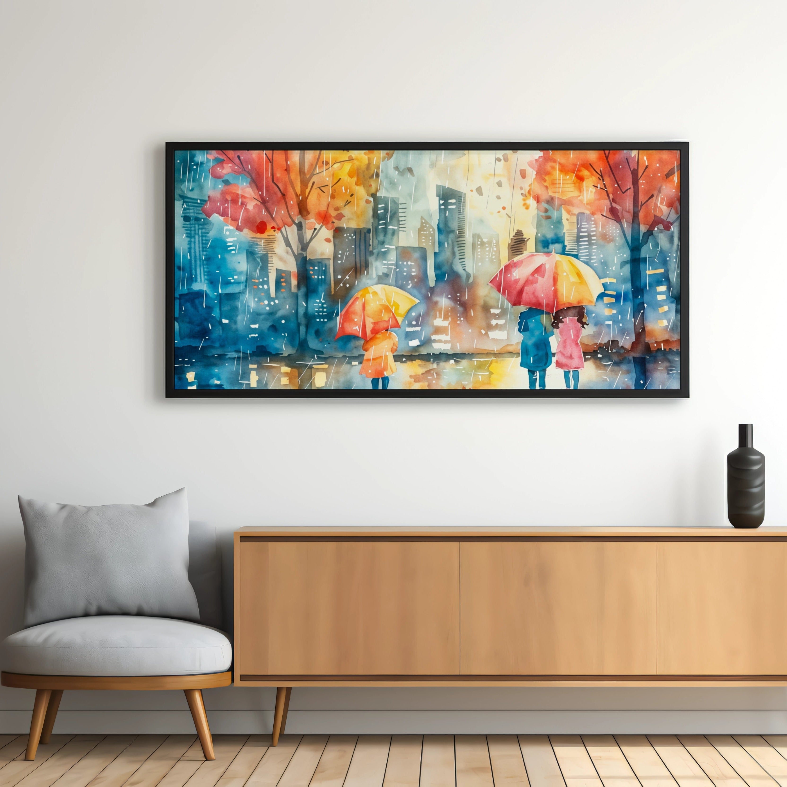 Waterpaint Rainy Abstract - Frugal Carts