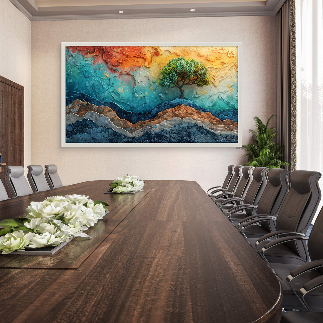 Real Feel Abstract Tree art Luxury Painting on Canvas
