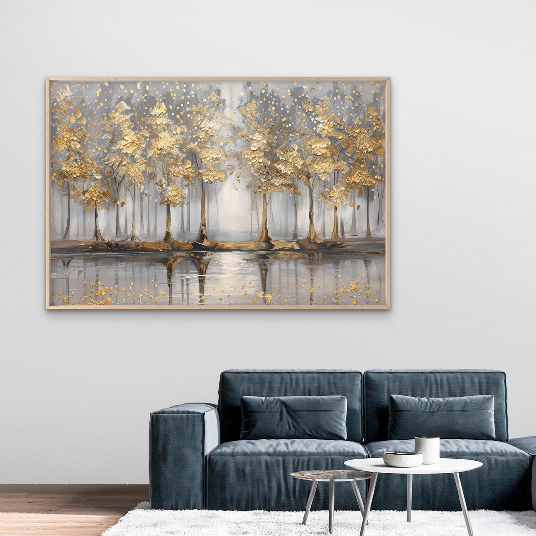 Lake side Trees Abstract