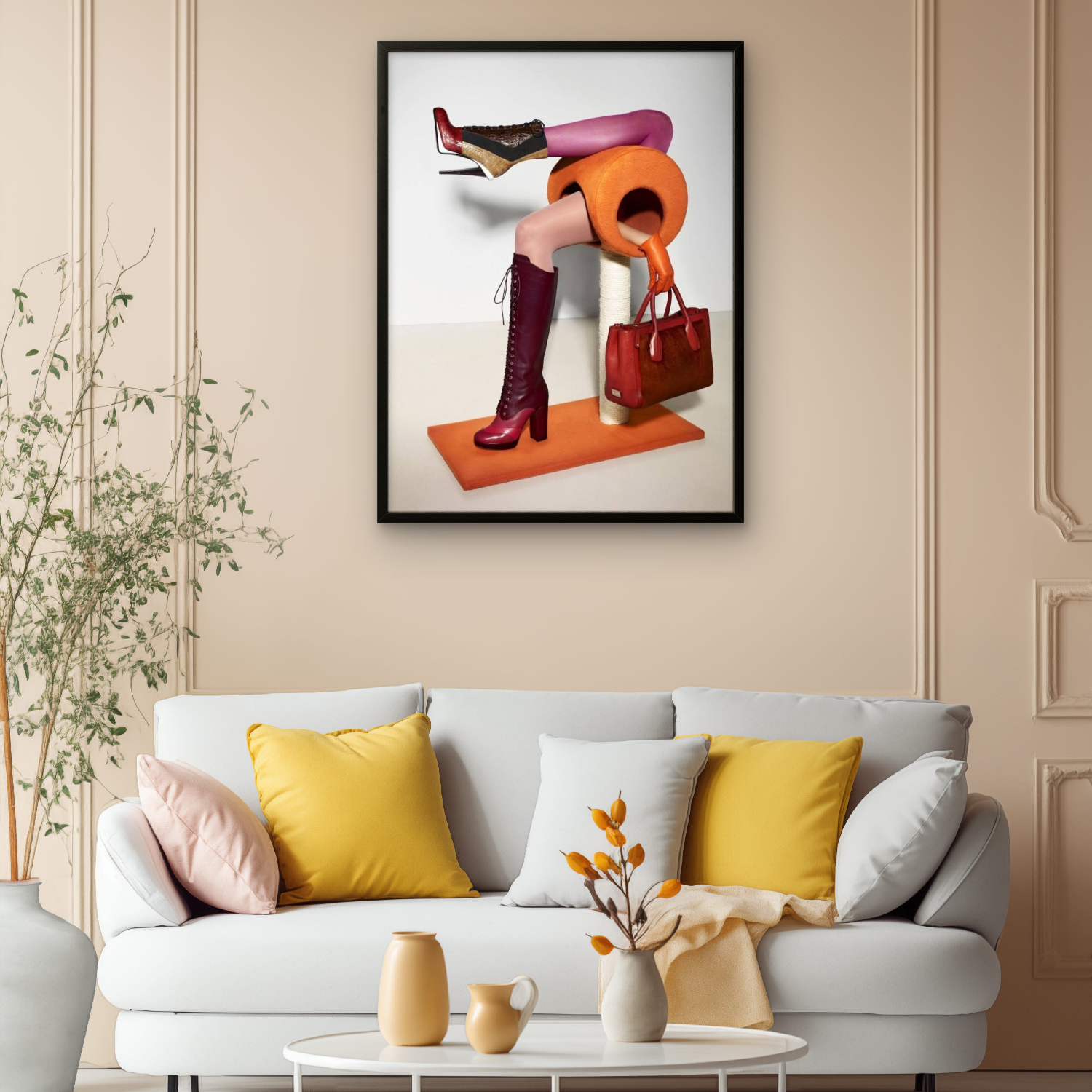 Premium Texture Modern Lady Art Portrait