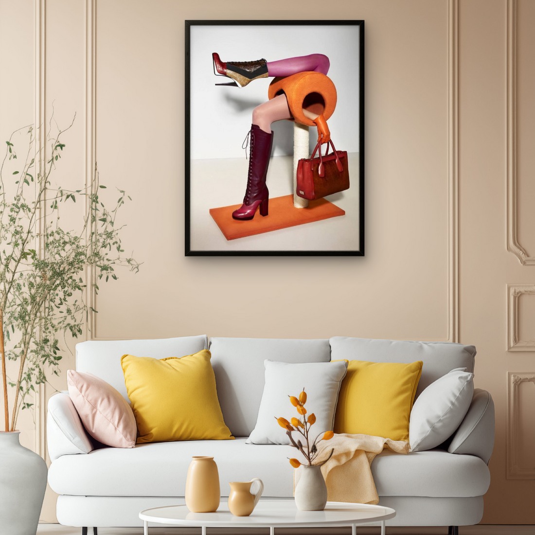 Premium Texture Modern Lady Art Portrait