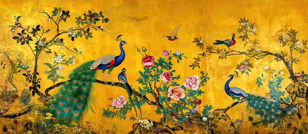 Multiple Peacock Painting