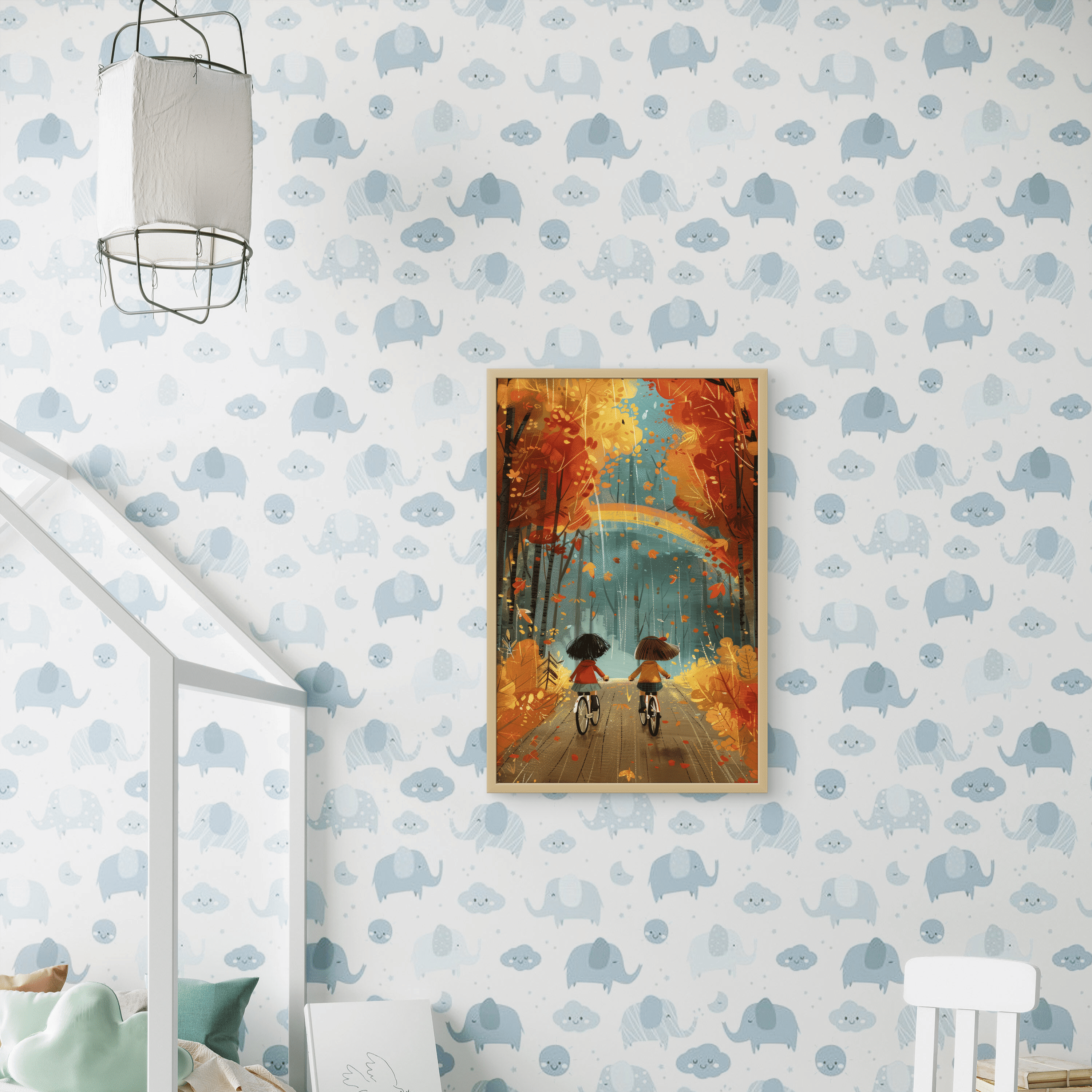 Girls riding Bicycle