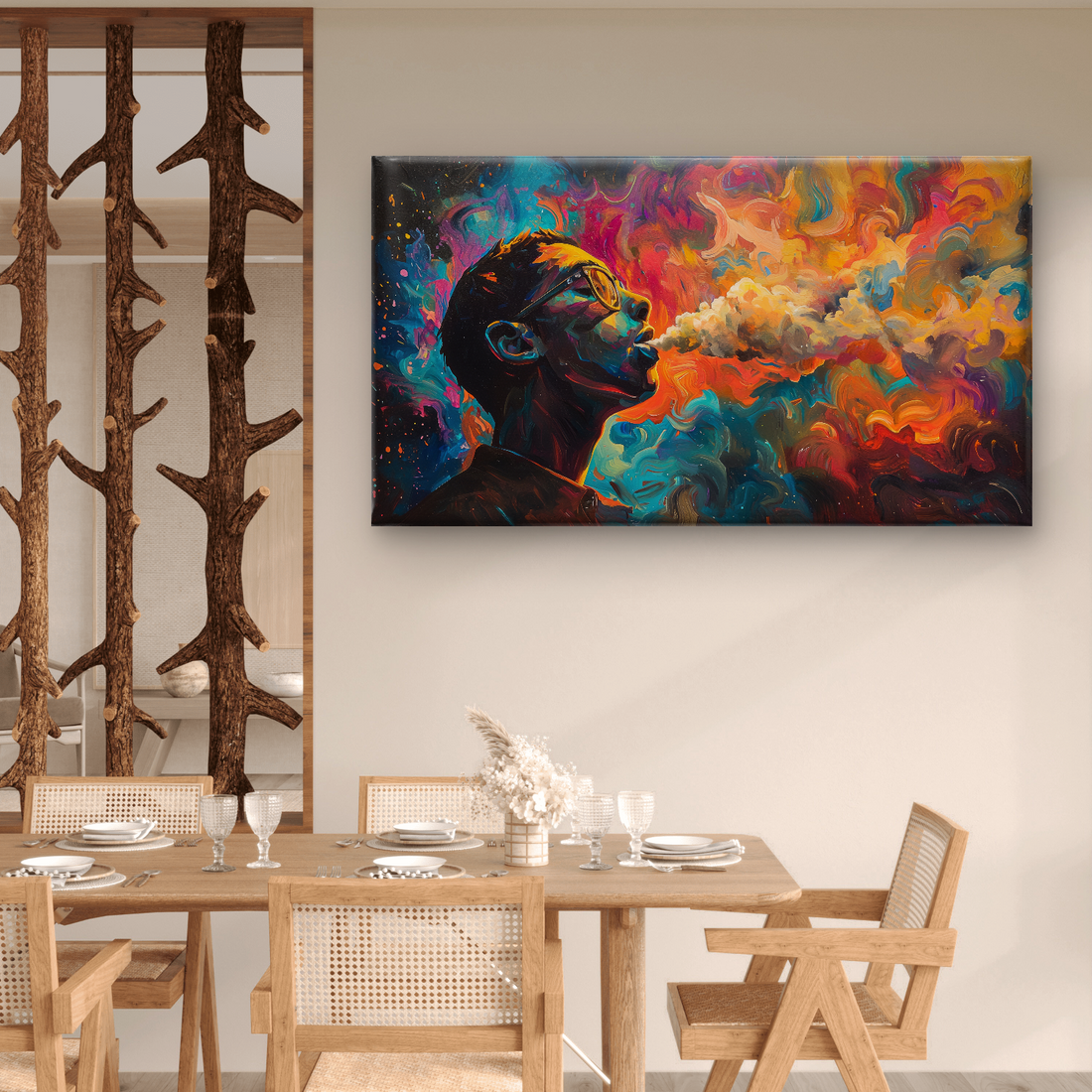 Dark Party Art Luxury Painting on Canvas