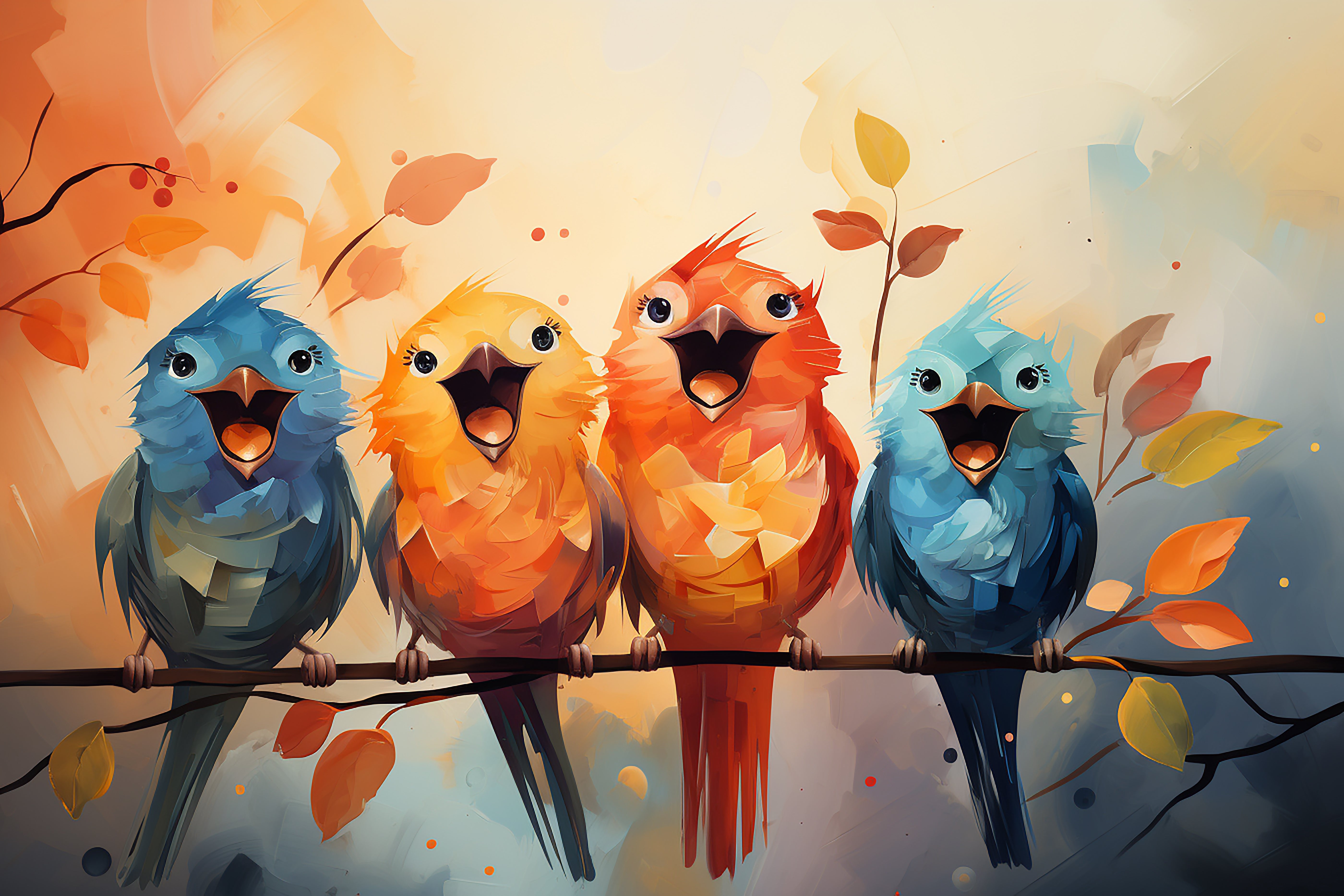 Singing Birds Art - Frugal Carts