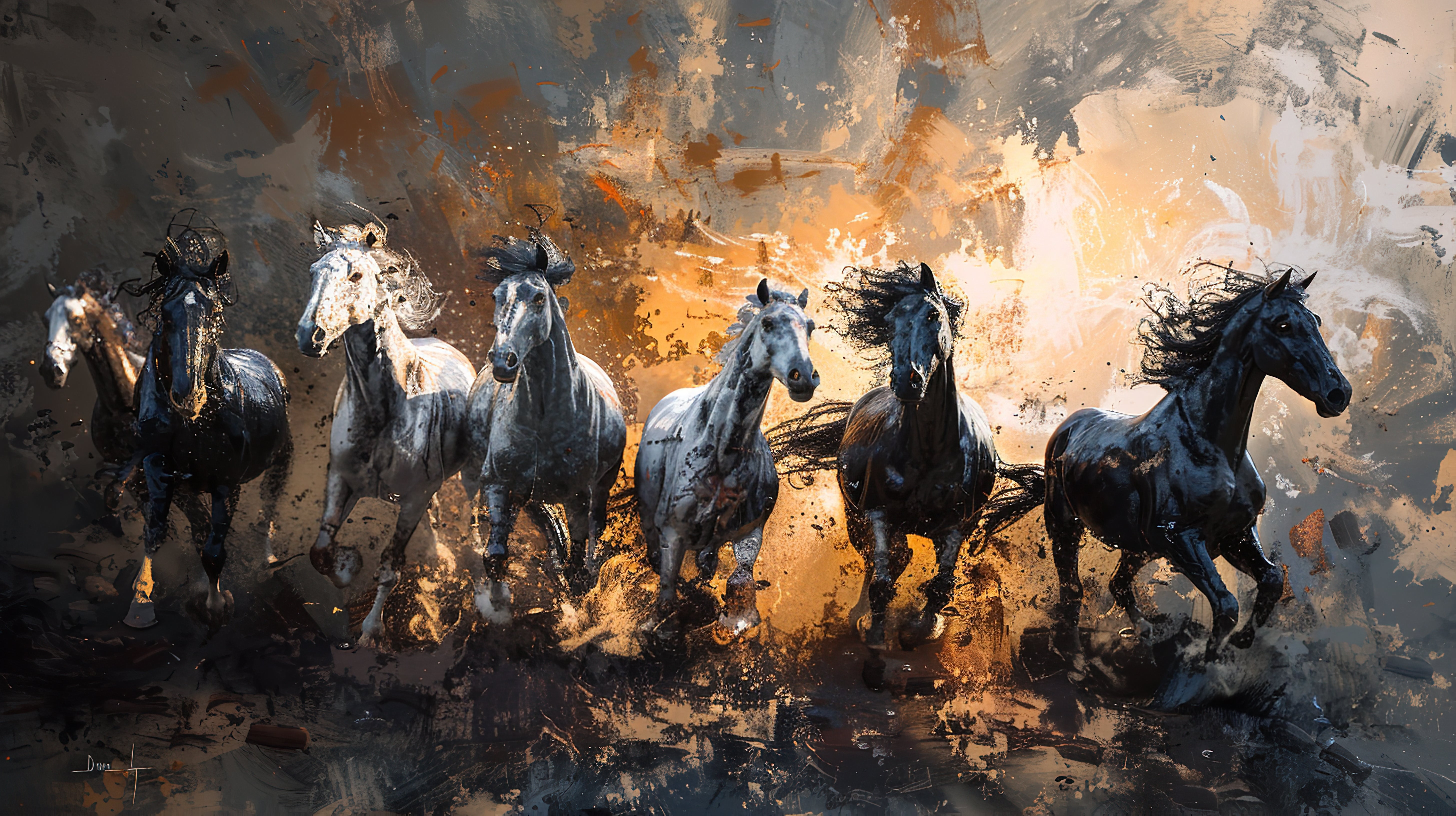 Rising Artistic Seven Horses