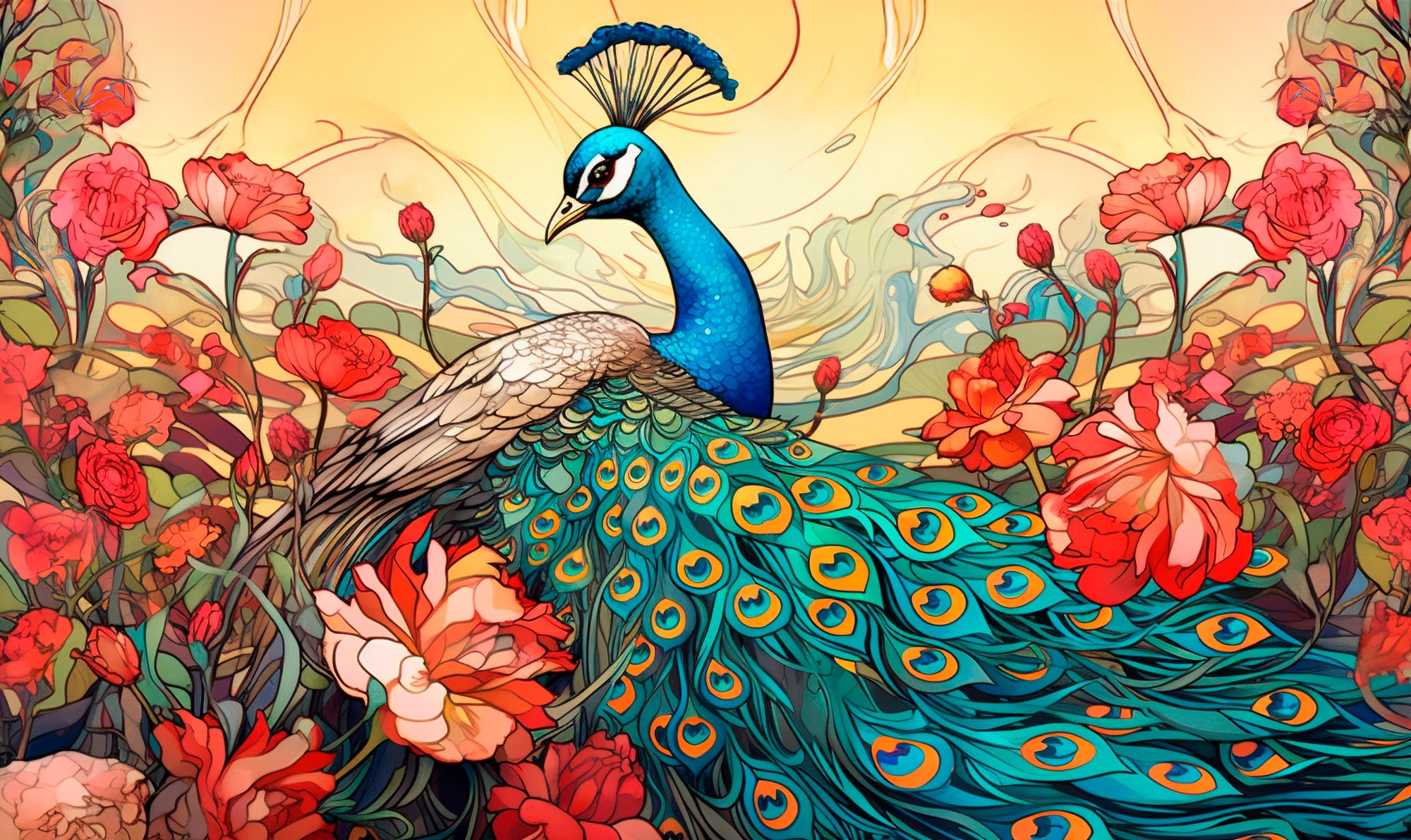 Peacock in Scenery