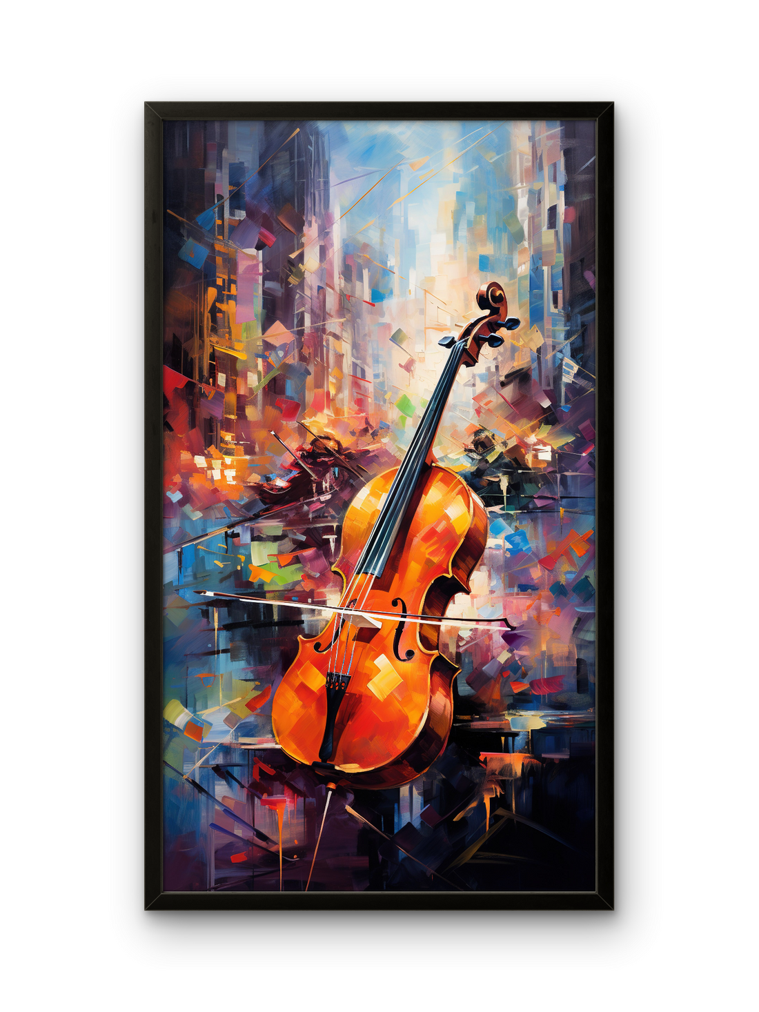 Black Background with Cello Portrait