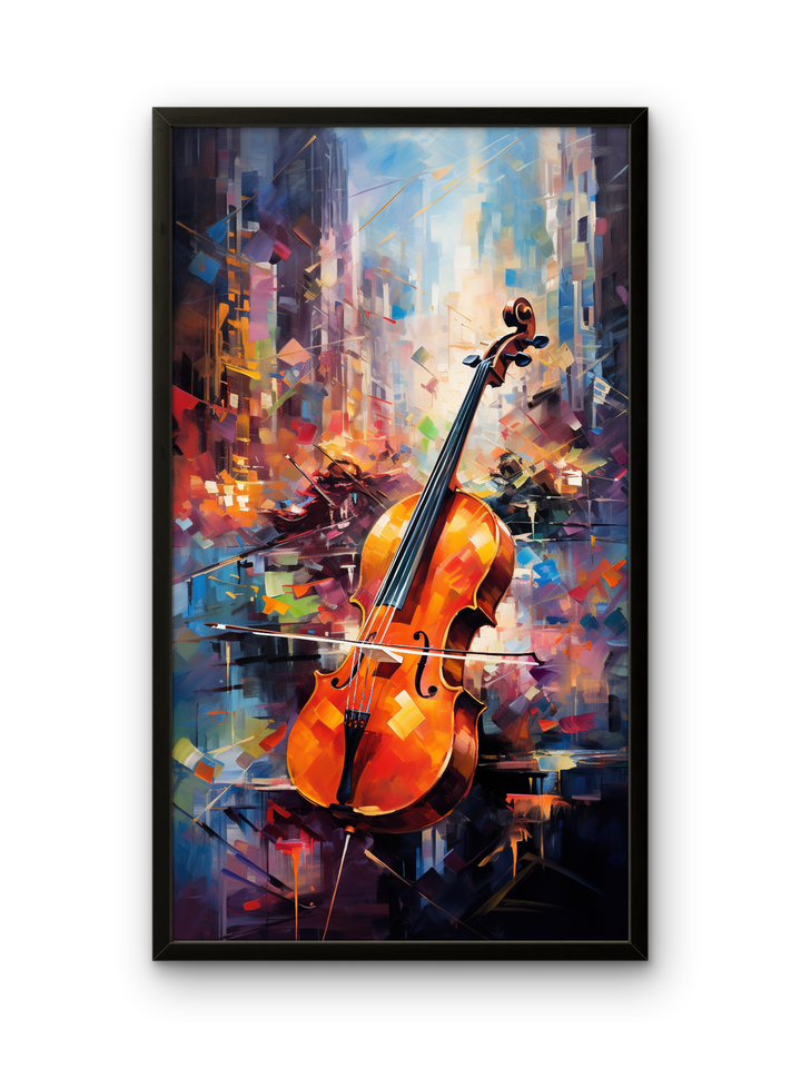 Black Background with Cello Portrait