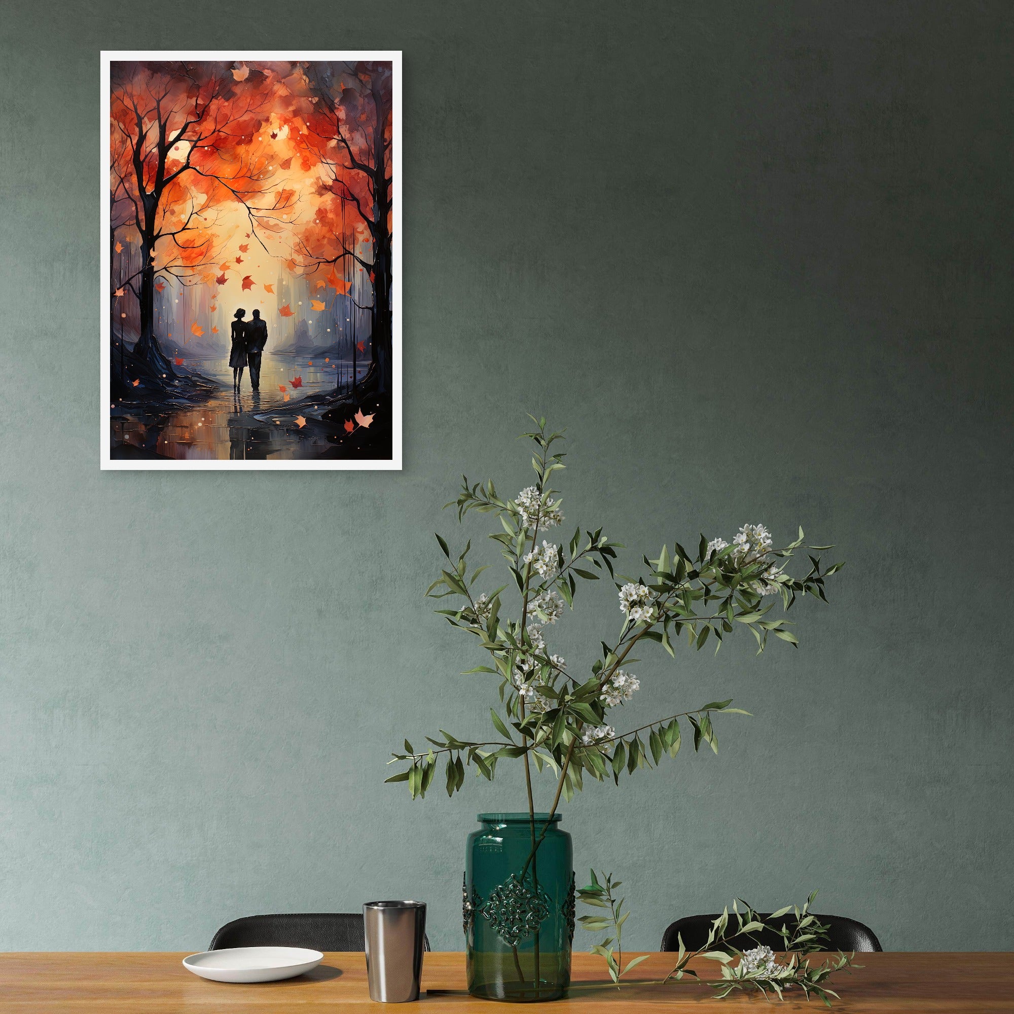 Couple Walking Art Portrait