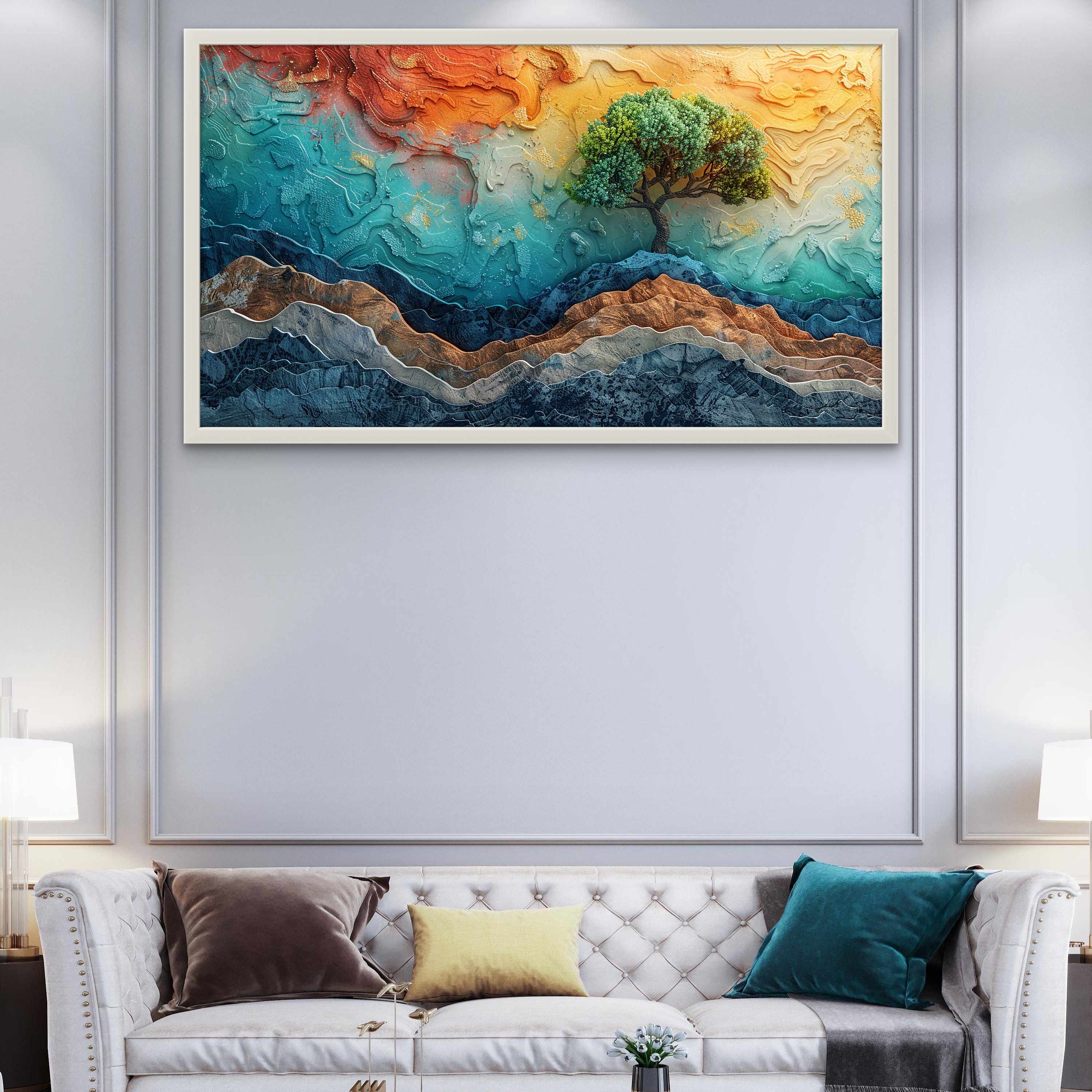 Real Feel Abstract Tree art Luxury Painting on Canvas