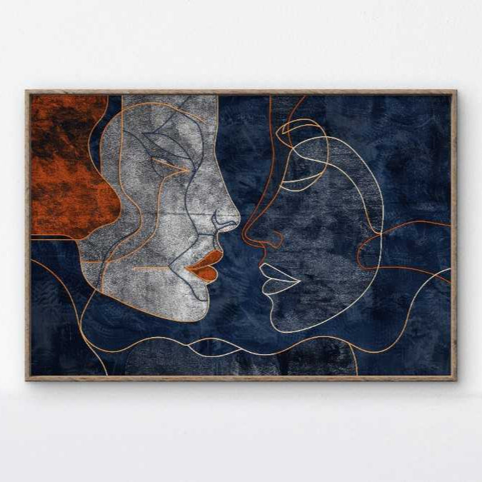 Modern Art abstract Couple Luxury Painting on Canvas