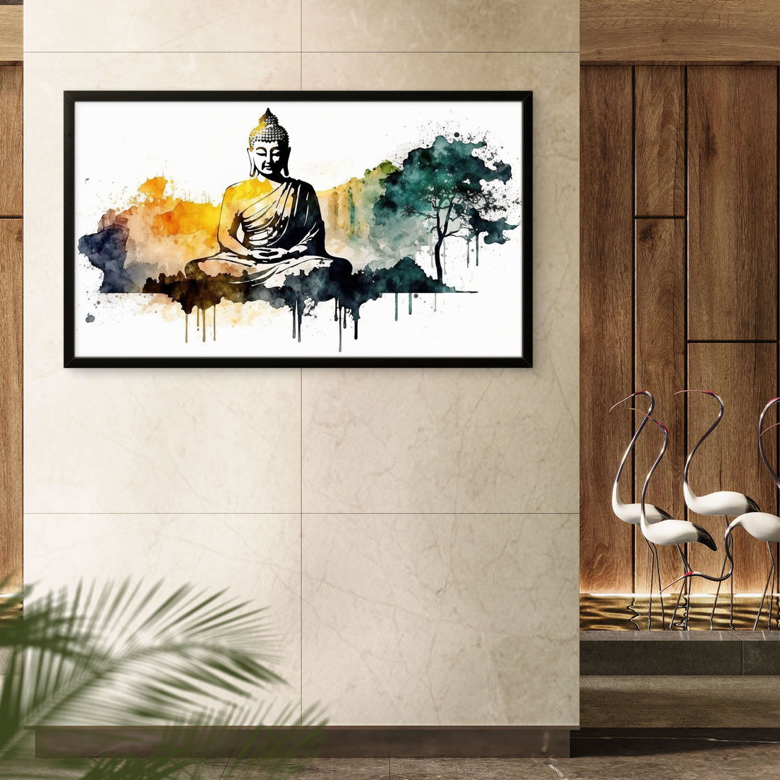 Gautam Buddha 3D Peace on Canvas