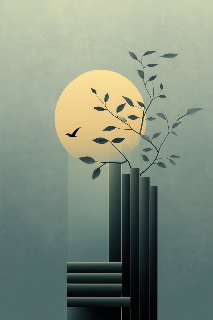Moonlight Lunar calm Serenity Canvas