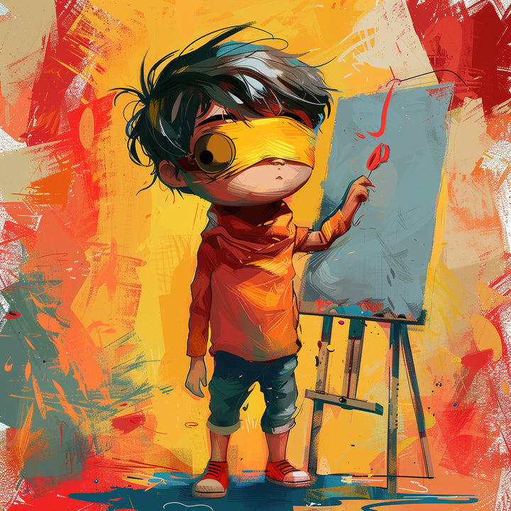 Blindfold Boy Artist
