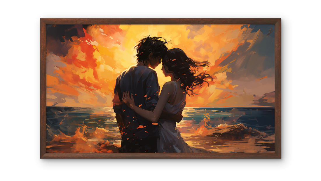 Romantic Couple with Raising Sun - Frugal Carts