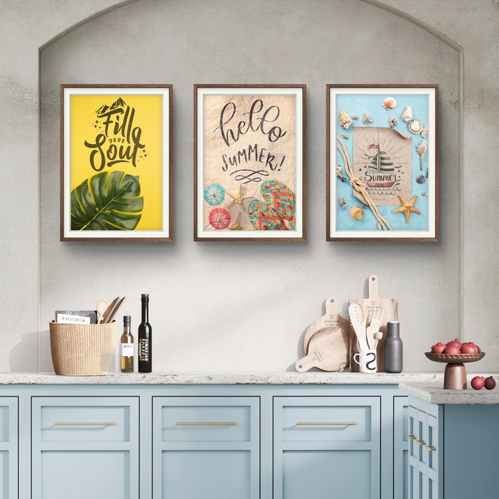 Set of 3 Pcs Colourful Quotes Portrait