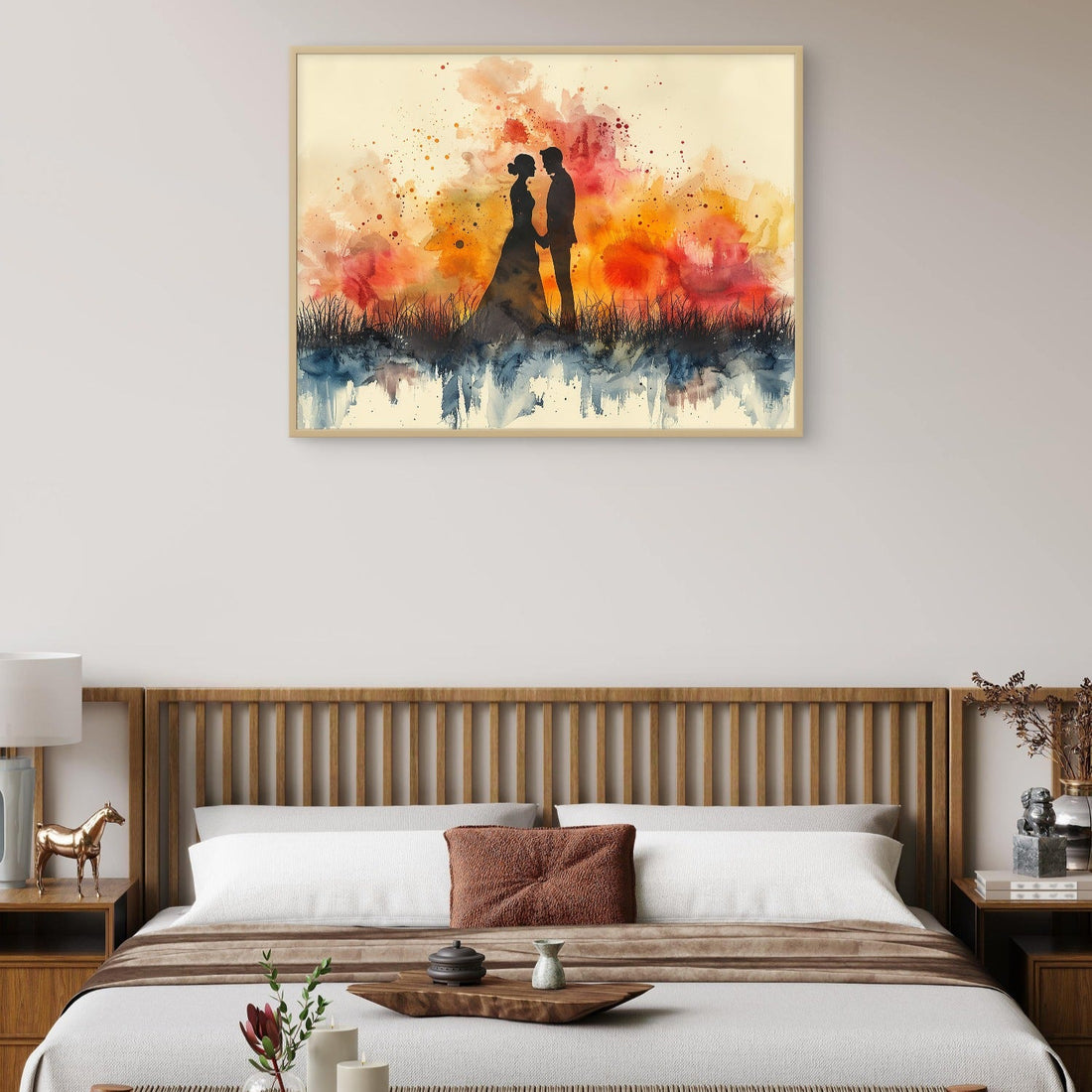 Couple Minimalist Watercolour Art