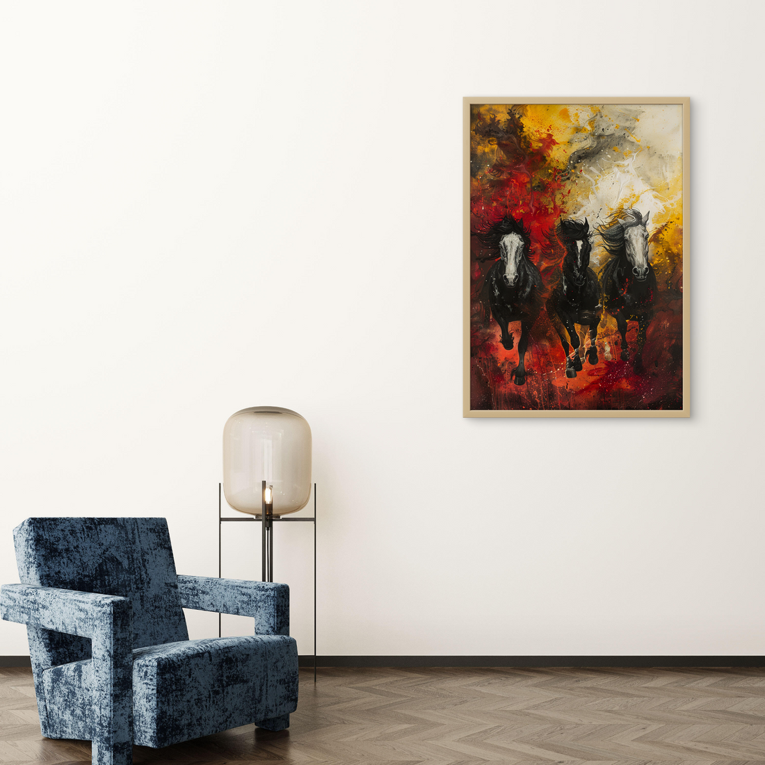 Black Horses Abstract