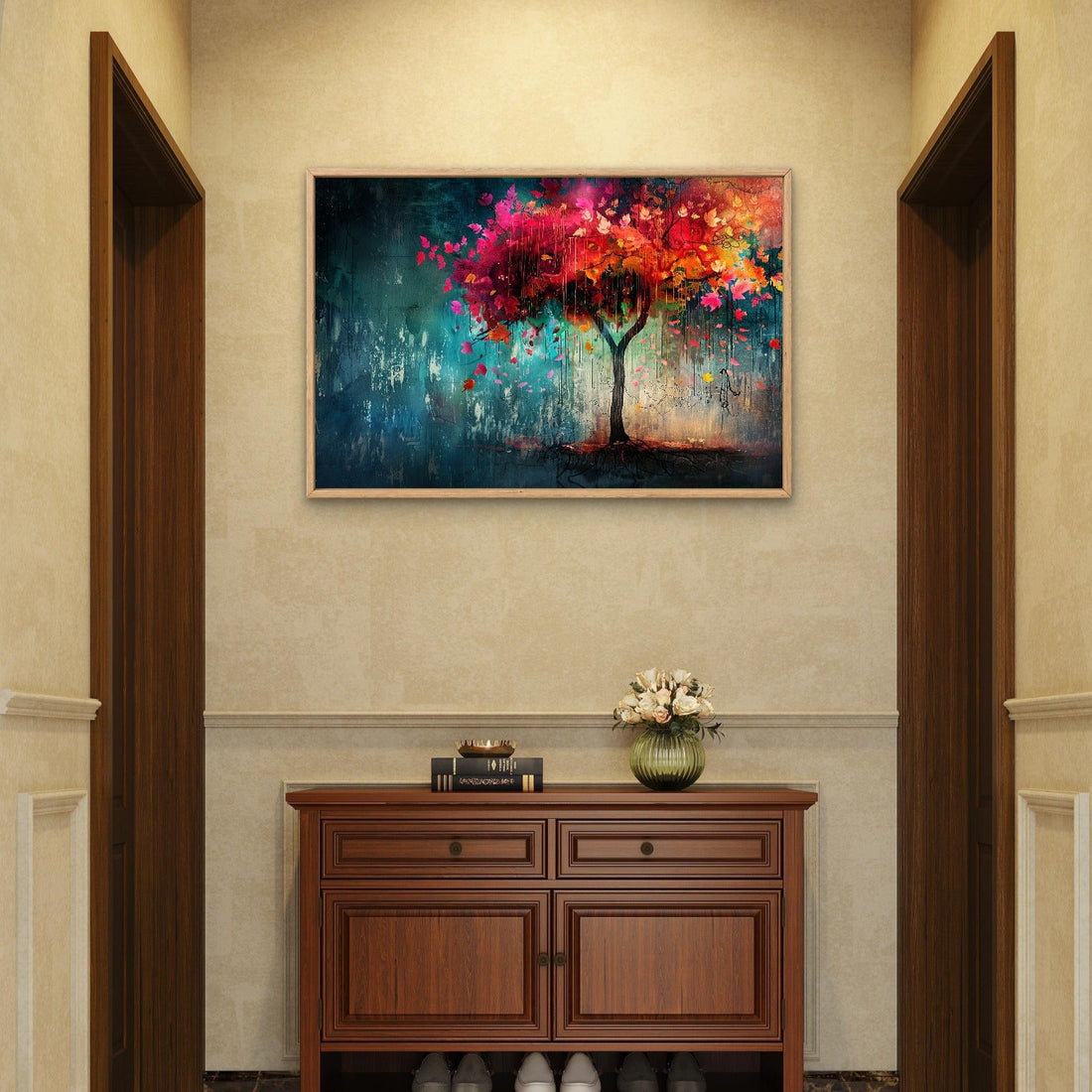 Colourful Tree in the Night