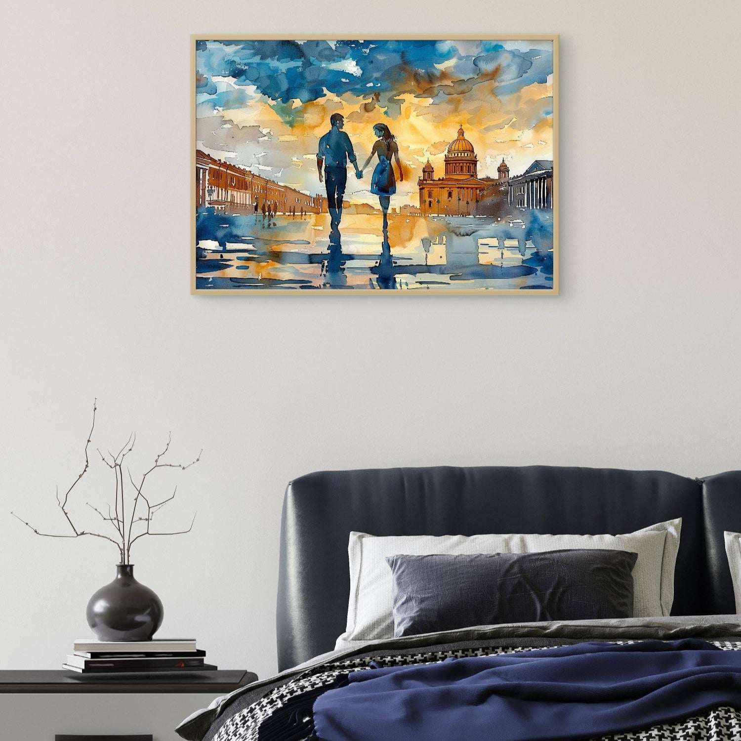 Couple Holding Hand in the City