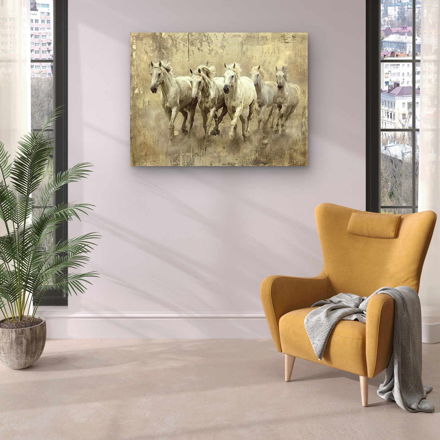 Running White Horses