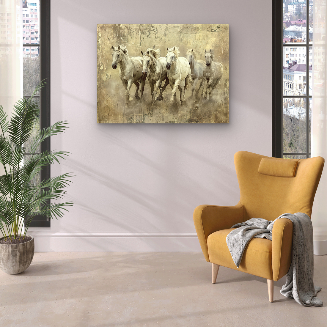 Running White Horses