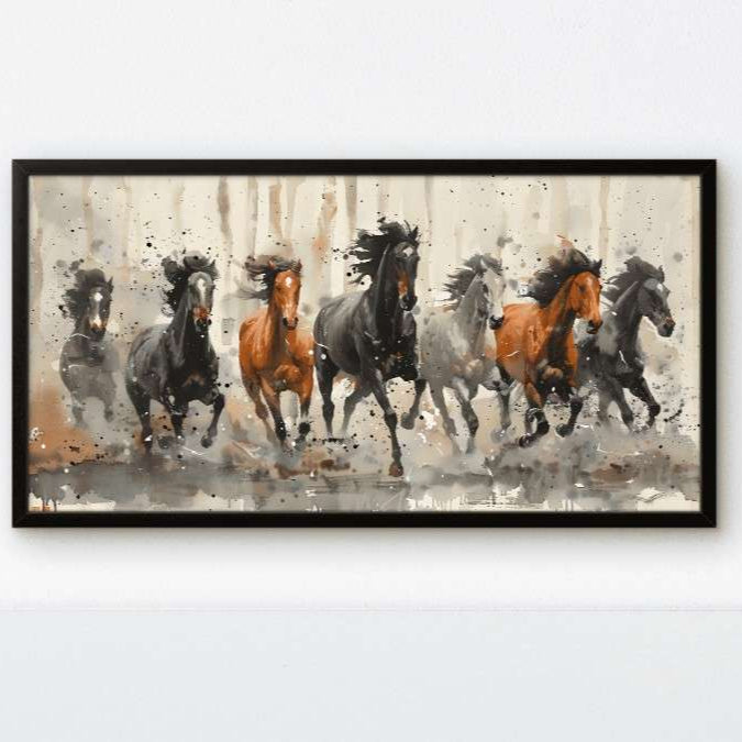 Abstract Art of Running Horses