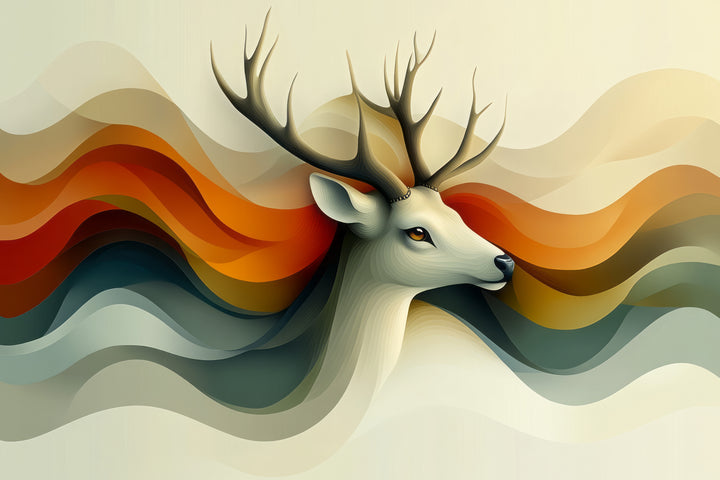 Flowing Nature Deer Art