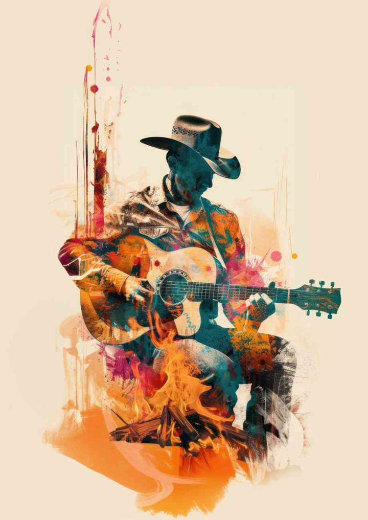 Firelight Guitarist Art