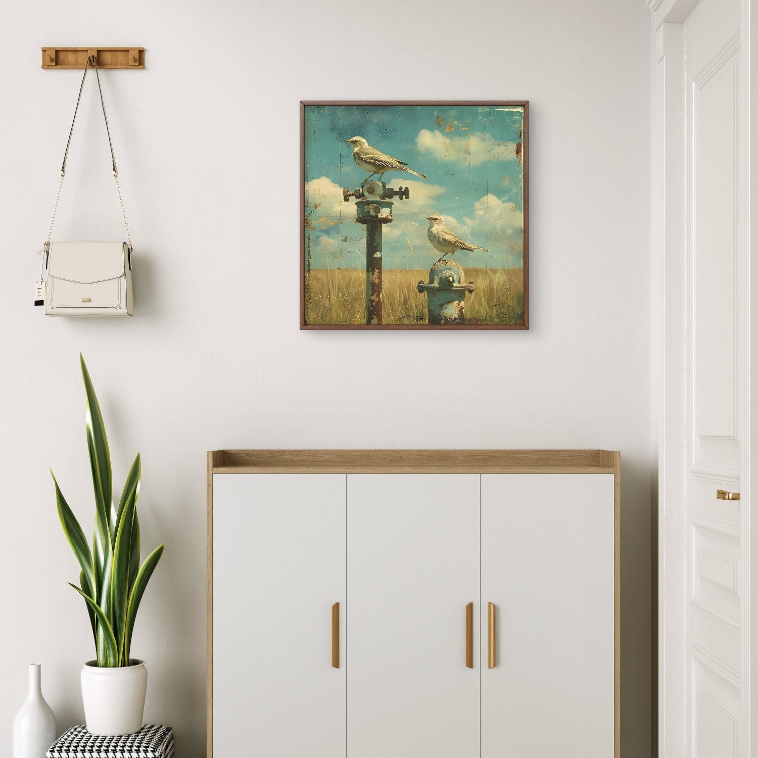 Birds on the Rust Pole