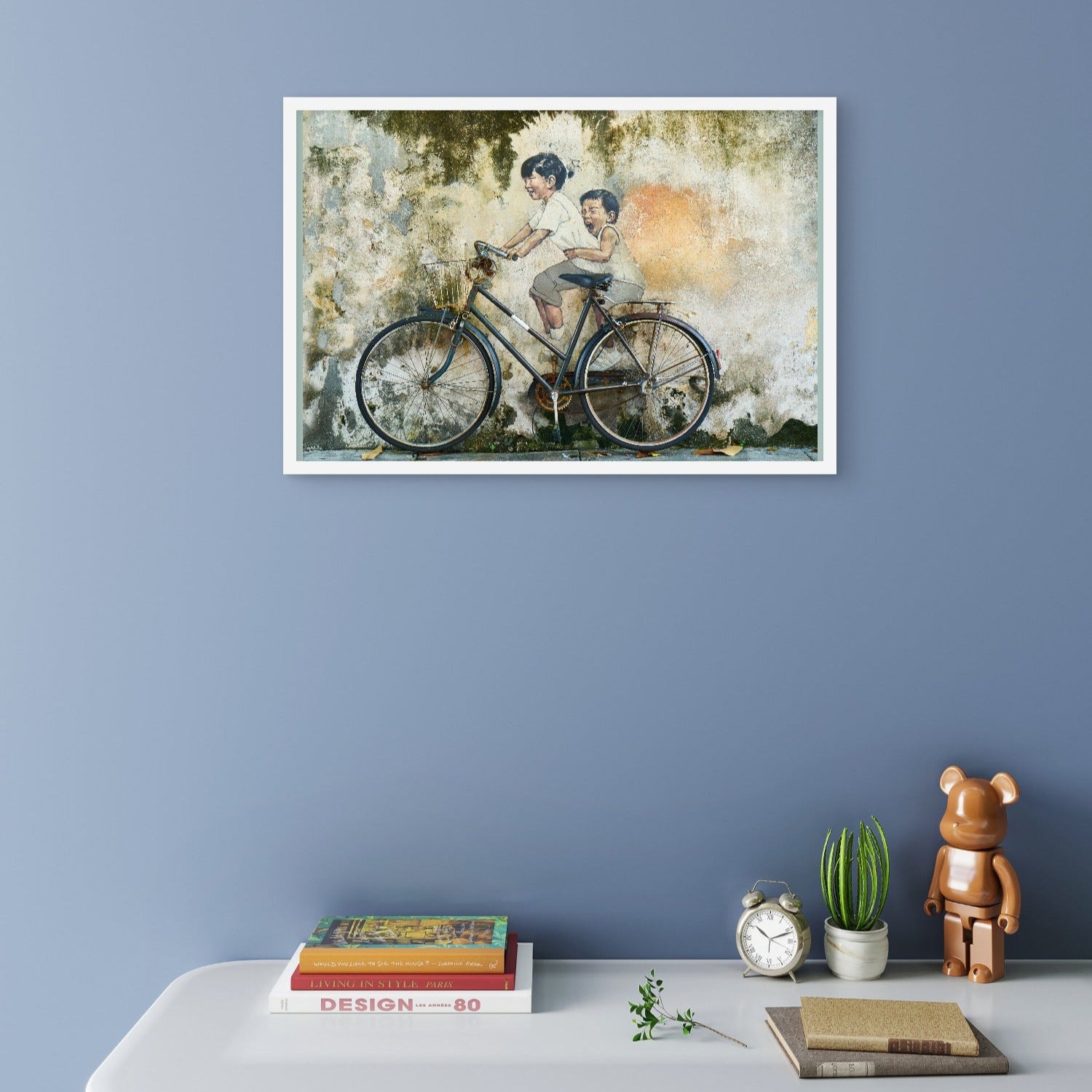 Siblings riding Bicycle