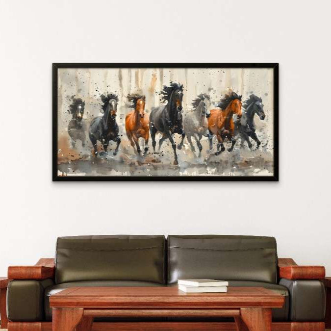 Abstract Art of Running Horses