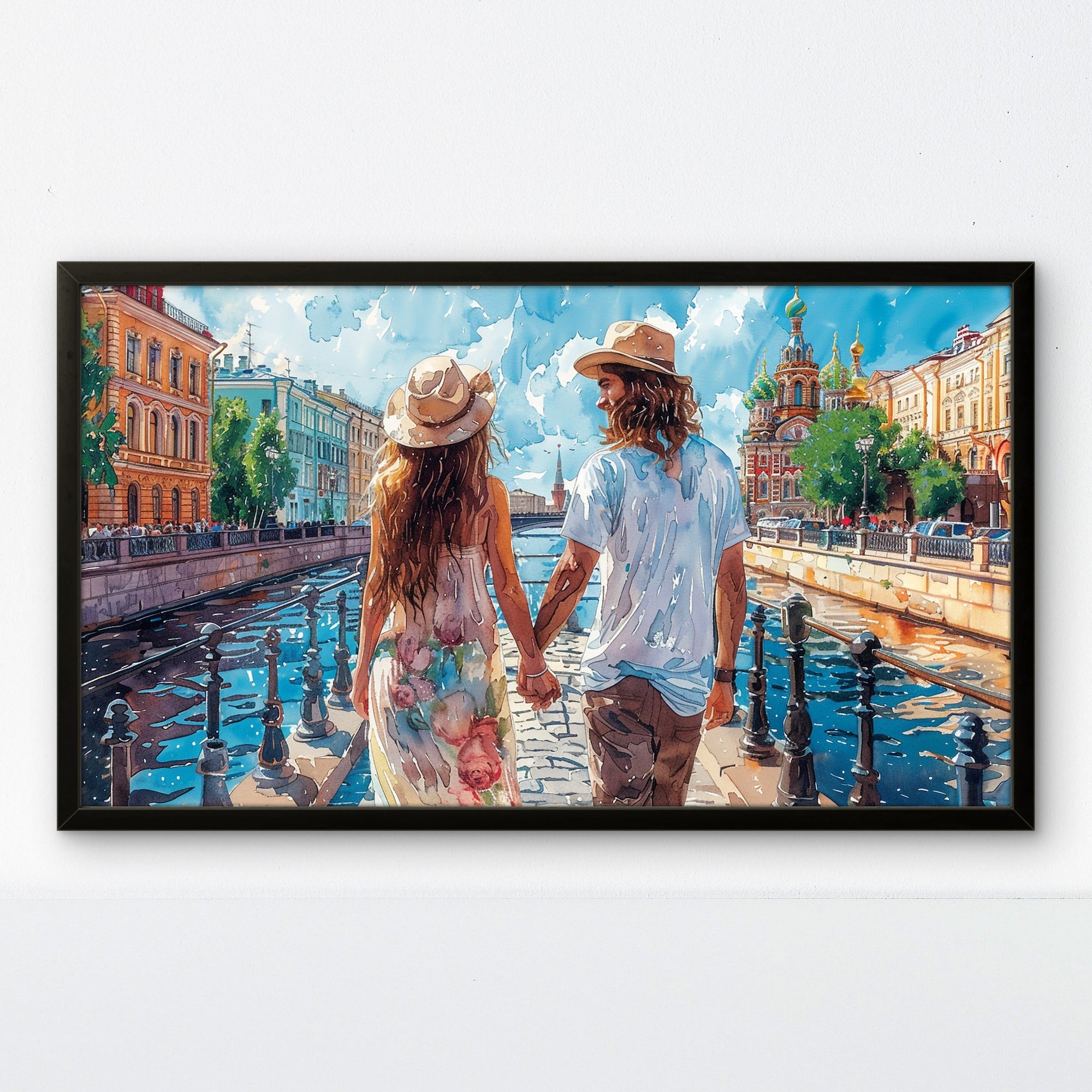 Watercolour Couple Art