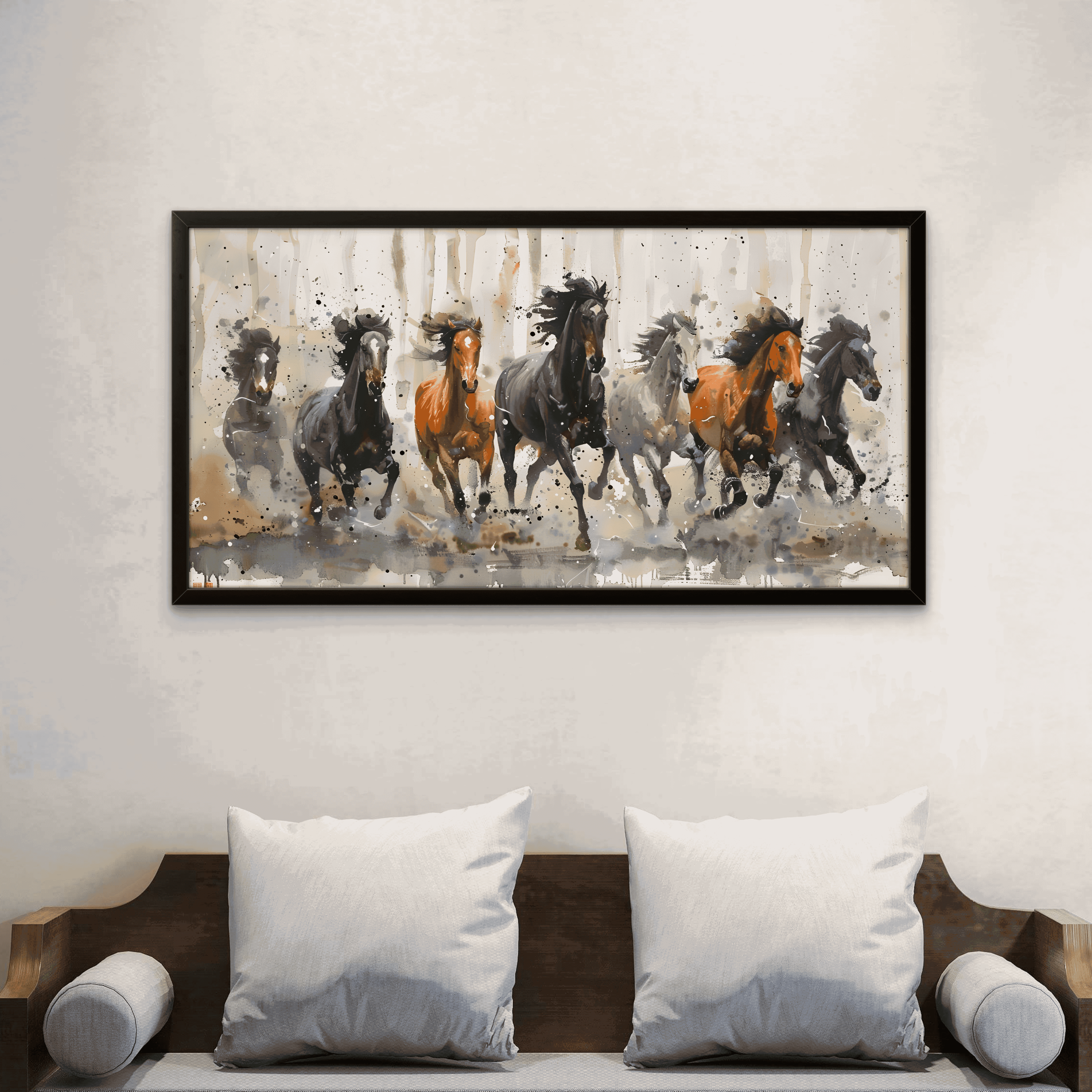 Abstract Art of Running Horses