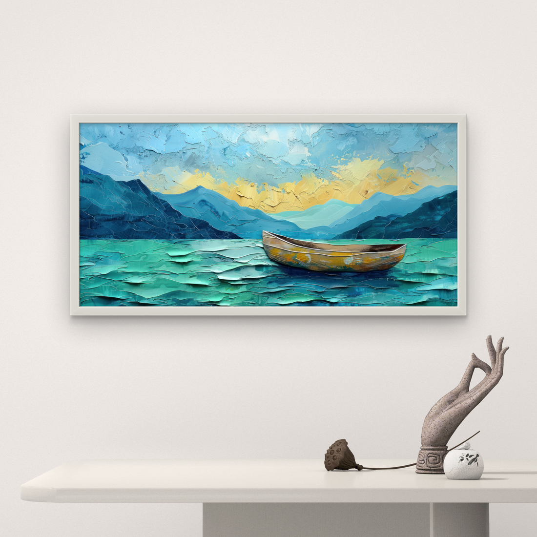 Elite Boat art Painting on Canvas