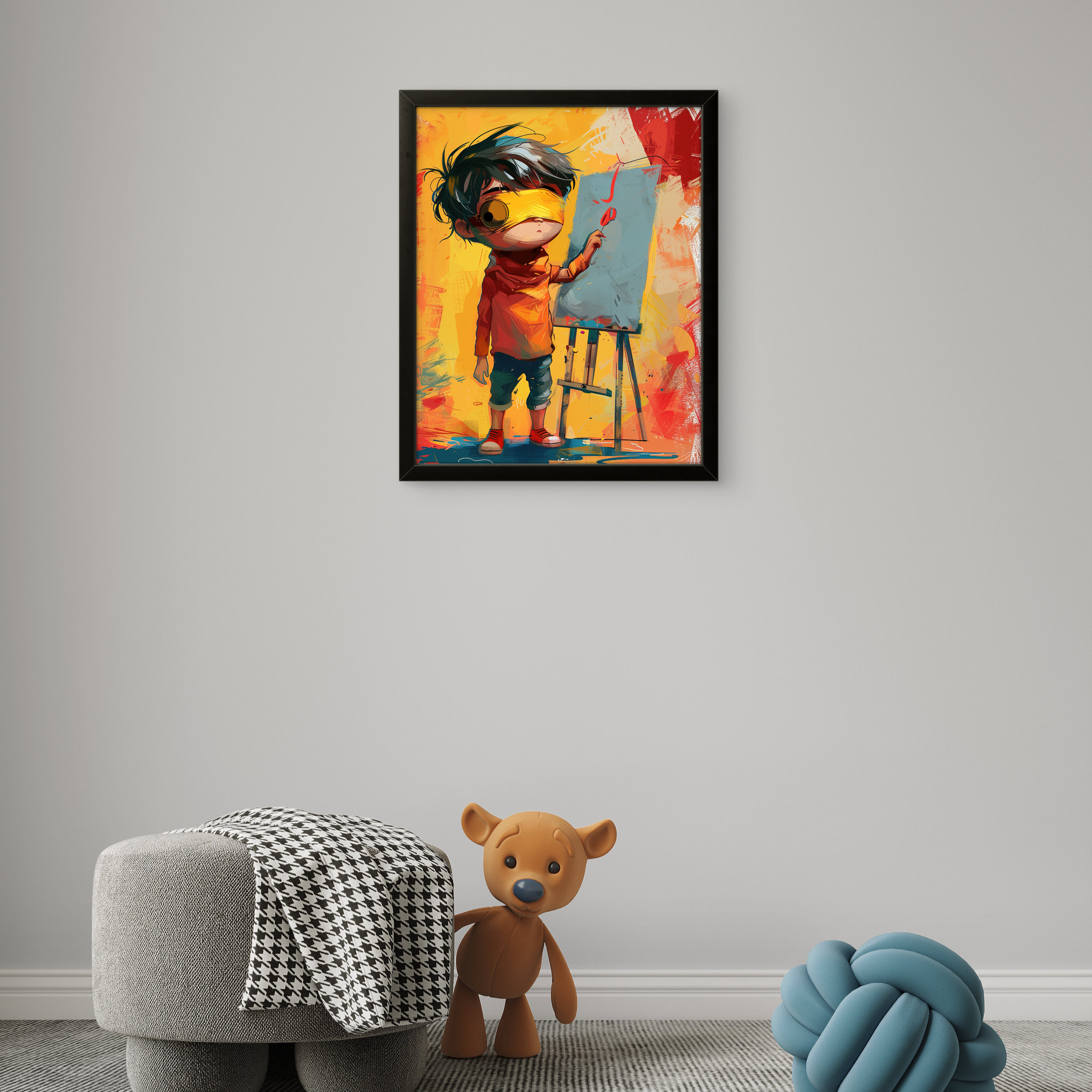 Blindfold Boy Artist - Frugal Carts