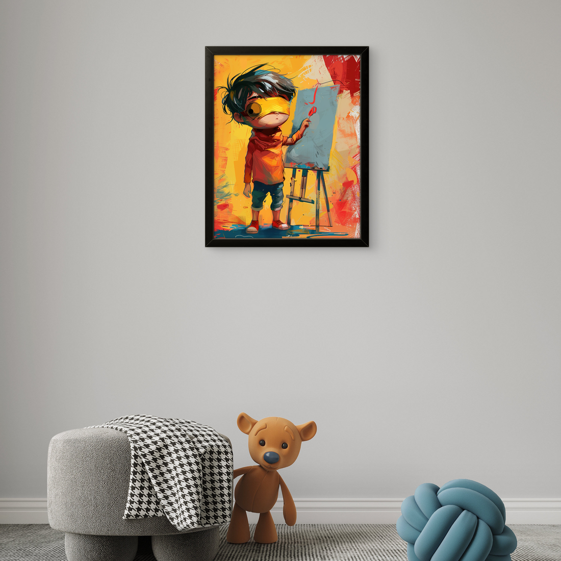 Blindfold Boy Artist - Frugal Carts