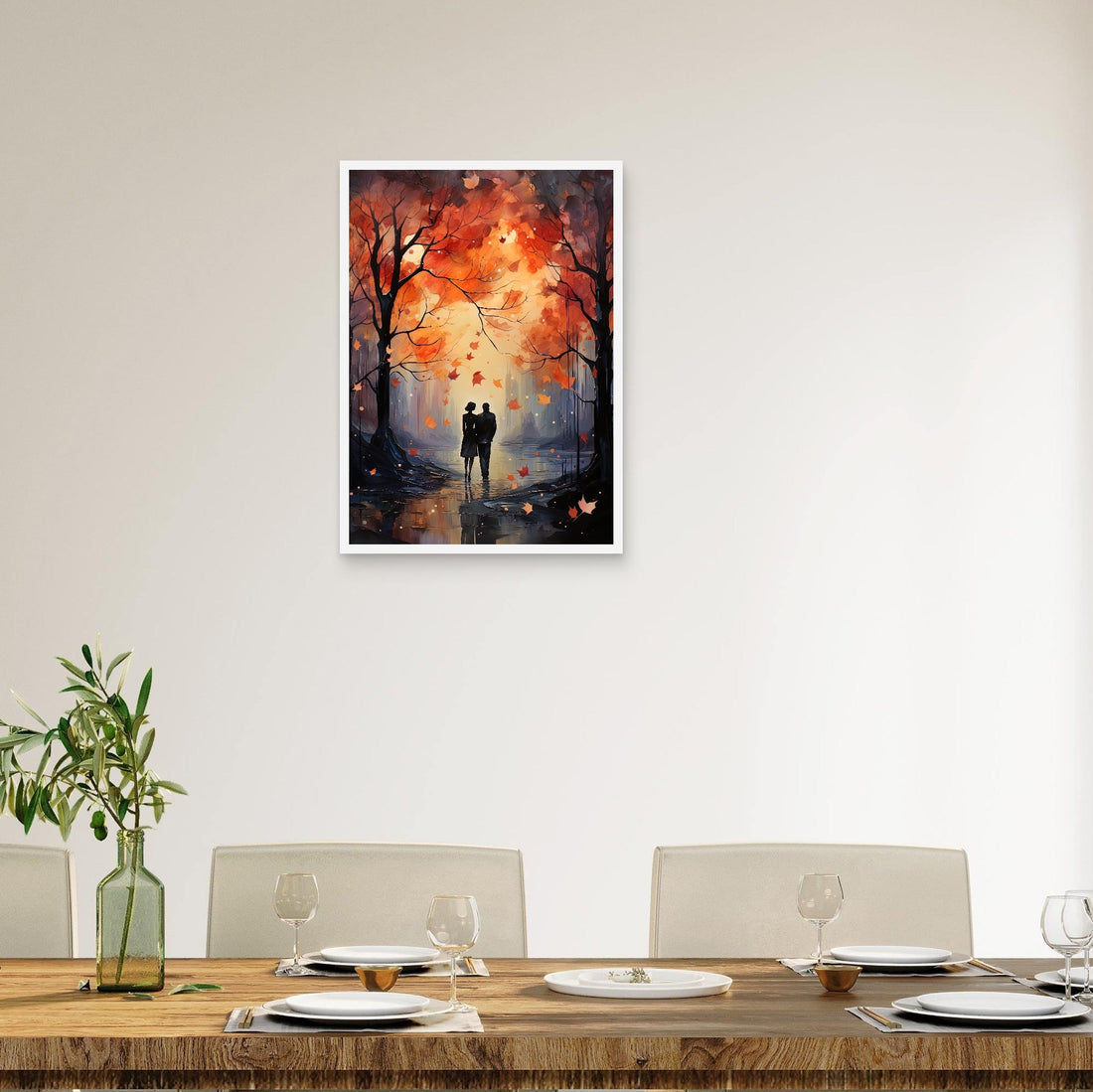 Couple Walking Art Portrait